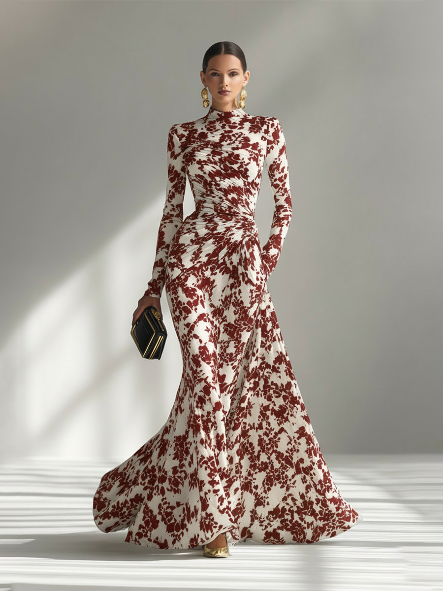 Damiana | Robe enveloppante en mélange stretch