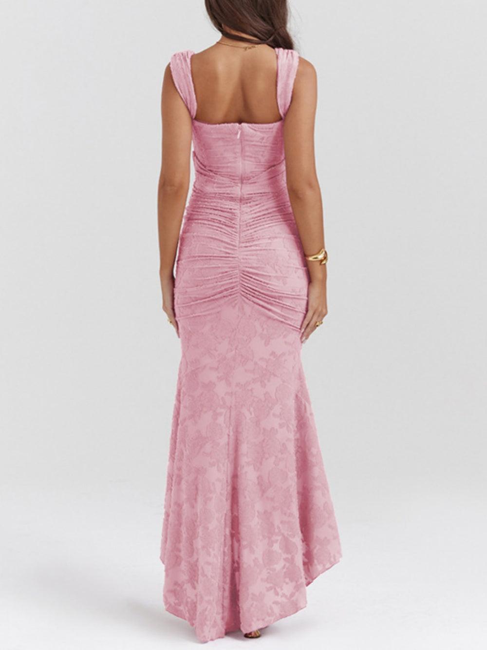 Chloé | Robe maxi florale bleue cloche