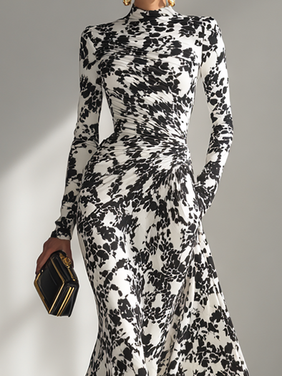 Damiana | Robe enveloppante en mélange stretch