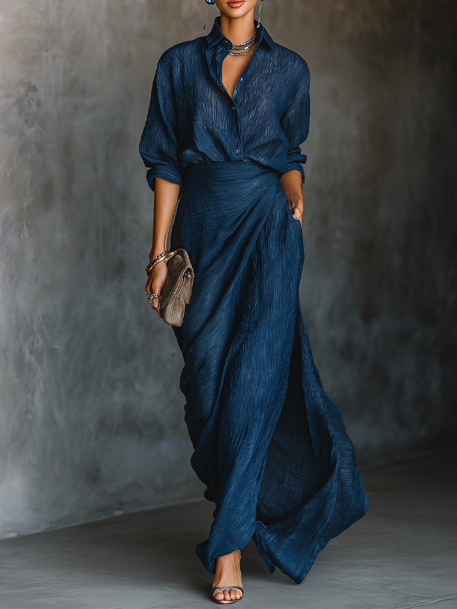 Eleonora | Ensemble Jupe Longue et Chemise Élégante
