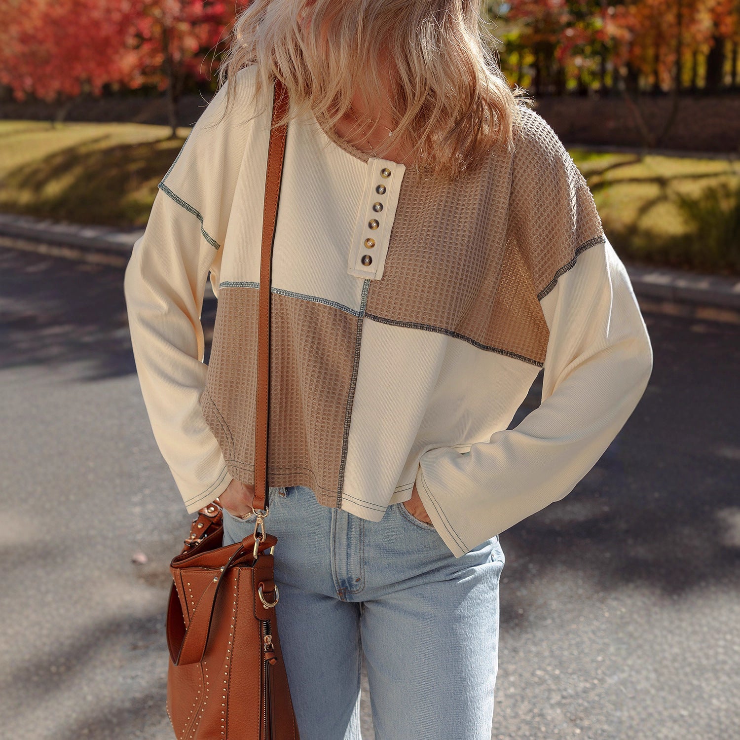 Almée™ | Pull patchwork à col rond