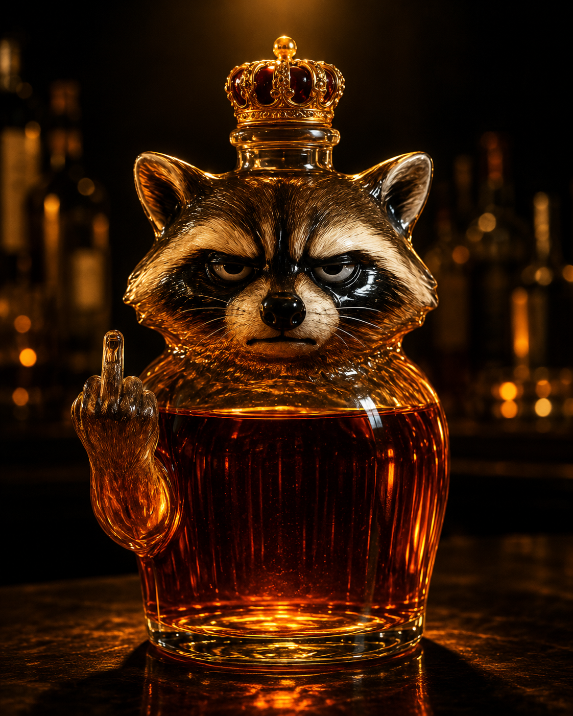 Bouteille de Whisky — Édition Raton Laveur Rebelle