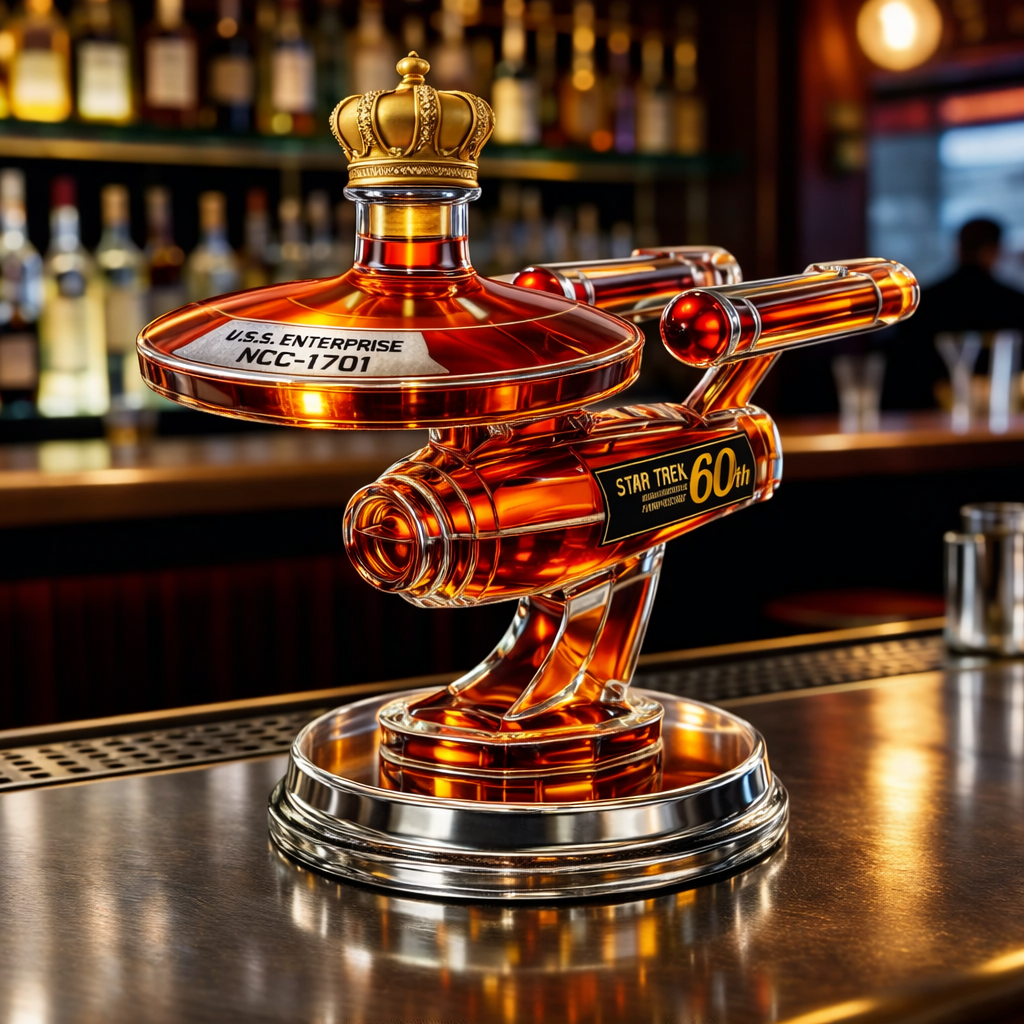 Bouteille de Whisky du 60e Anniversaire de l'USS Enterprise