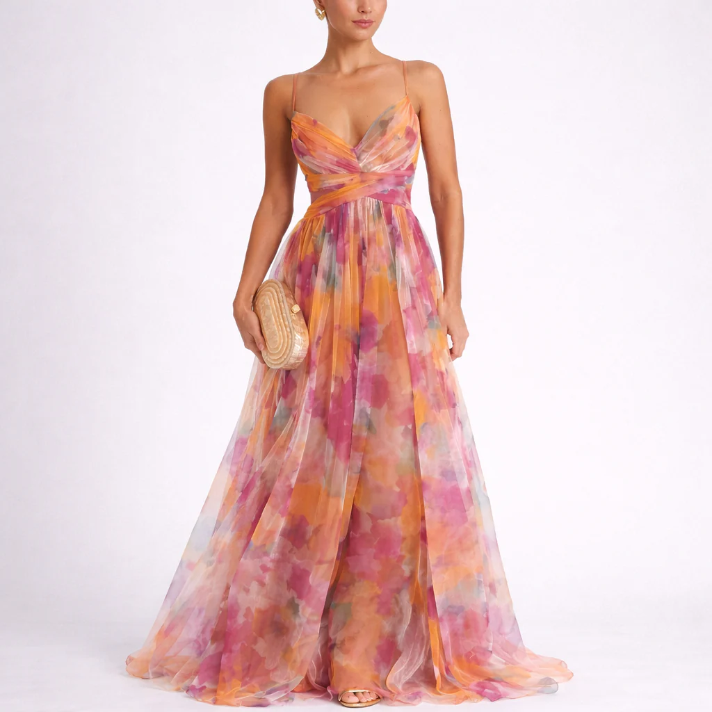 Giselle - Superbe Maxi-Robe Florale