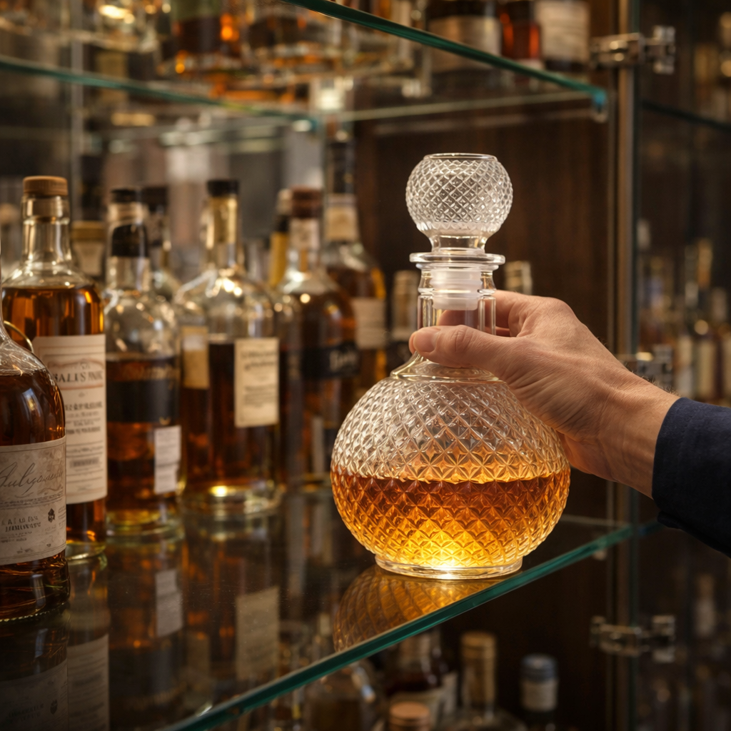 Bouteille de Whisky – Édition Cristal Taillé avec Bouchon