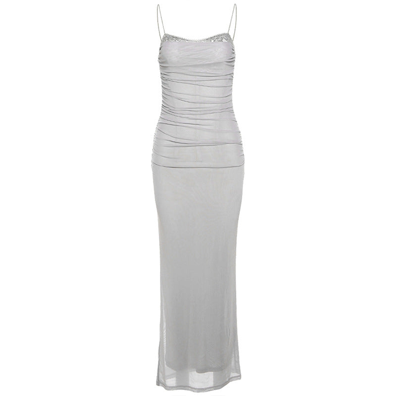 Aurélie | Robe en Réseau avec Dentelle