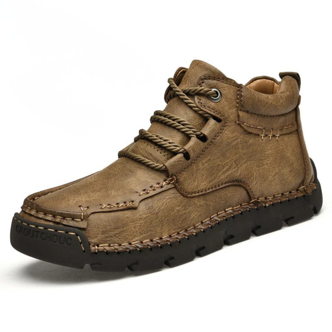 Boots Martin Casual en Cuir Chaud et Doublé en Polaire Vintage pour Homme