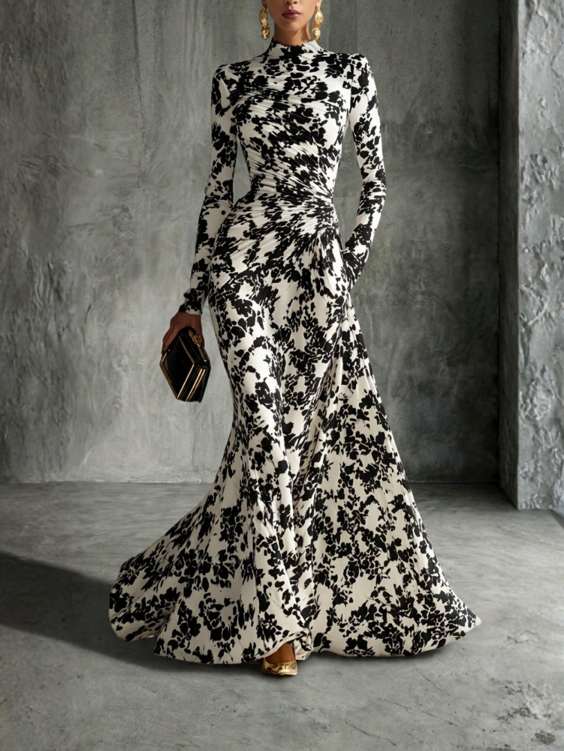 Damiana | Robe enveloppante en mélange stretch