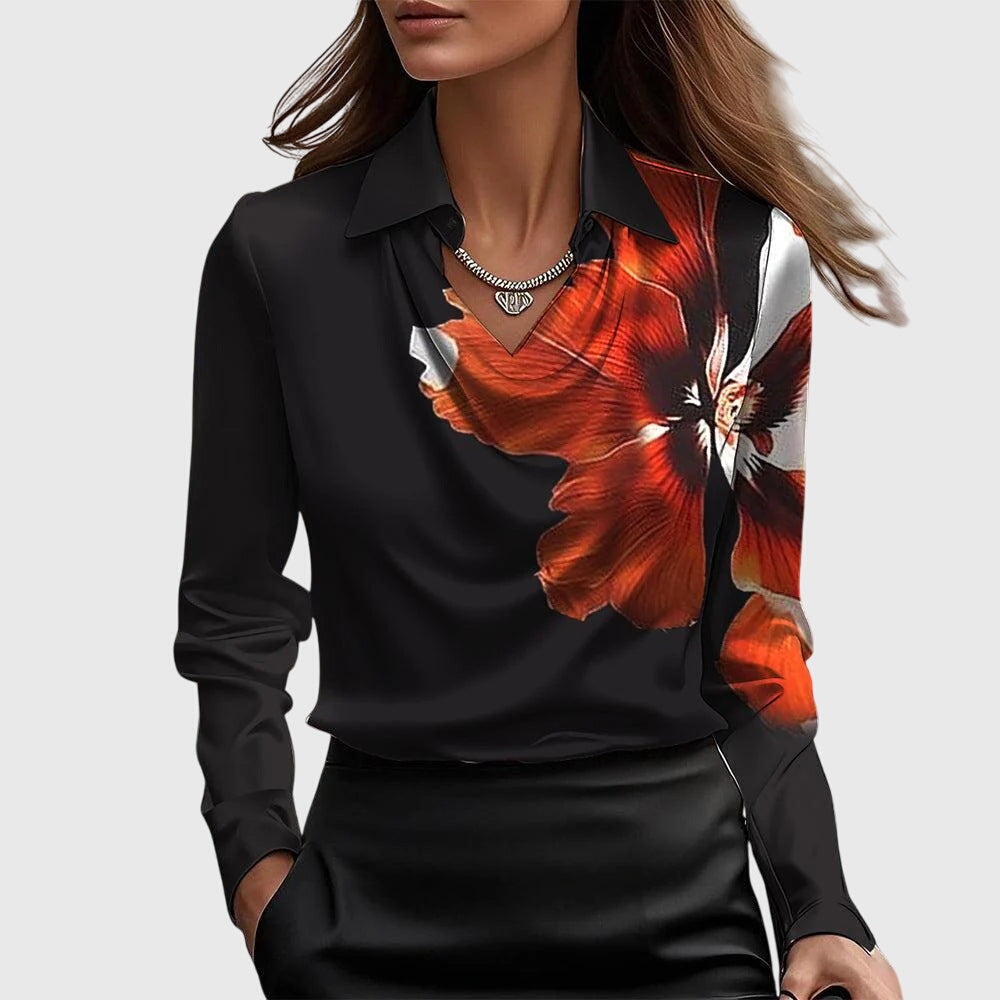 Sylvie - Blouse Brillante et Élégante