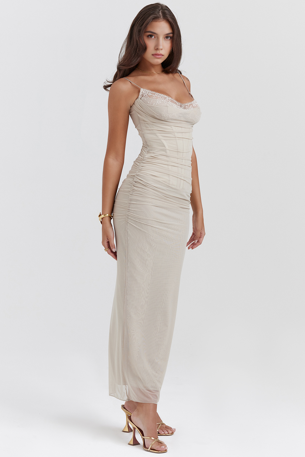 Aurélie | Robe en Réseau avec Dentelle