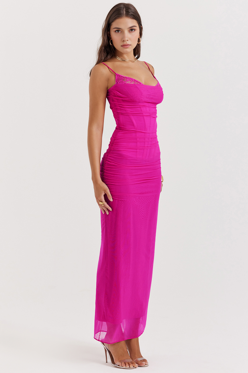 Claire | Robe en Réseau avec Dentelle