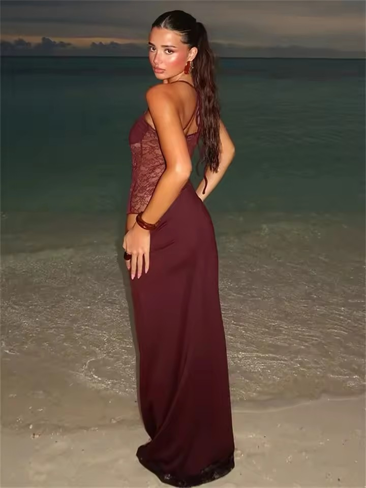 Camille | Robe en Velours Flamme