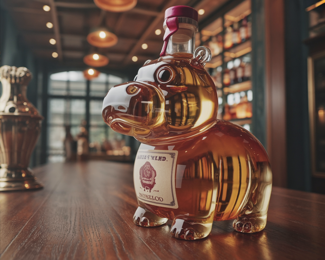 Bouteille de Whisky - Édition Hippopotame