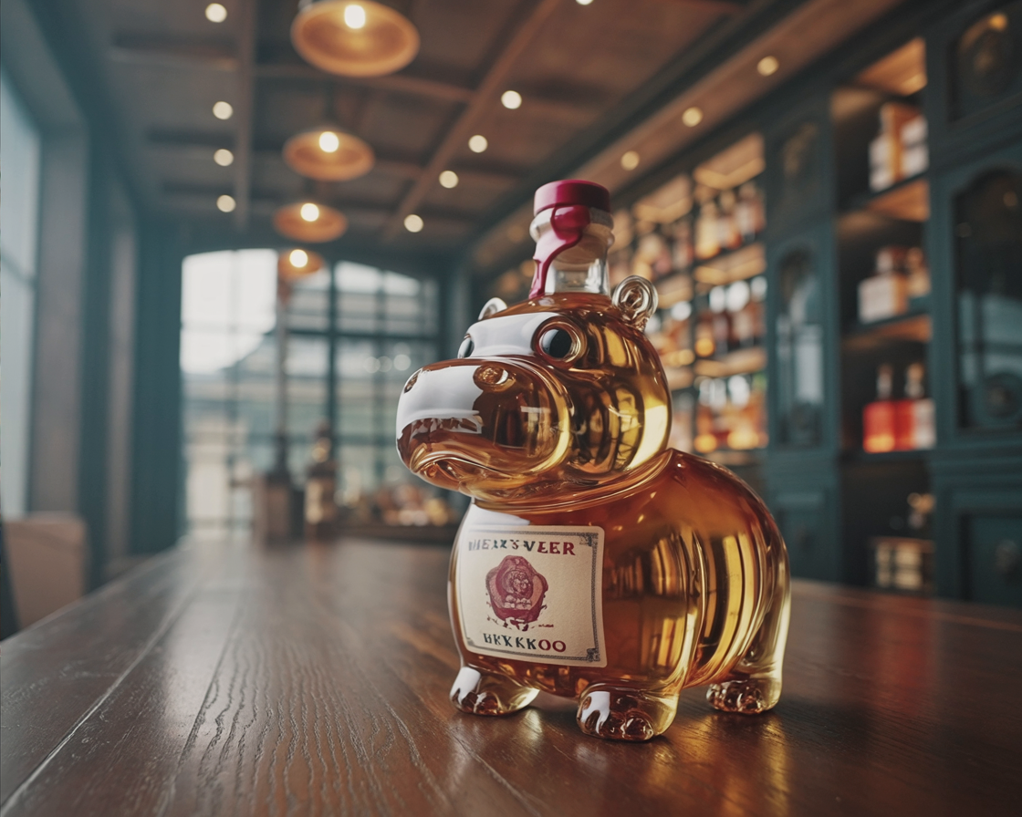 Bouteille de Whisky - Édition Hippopotame
