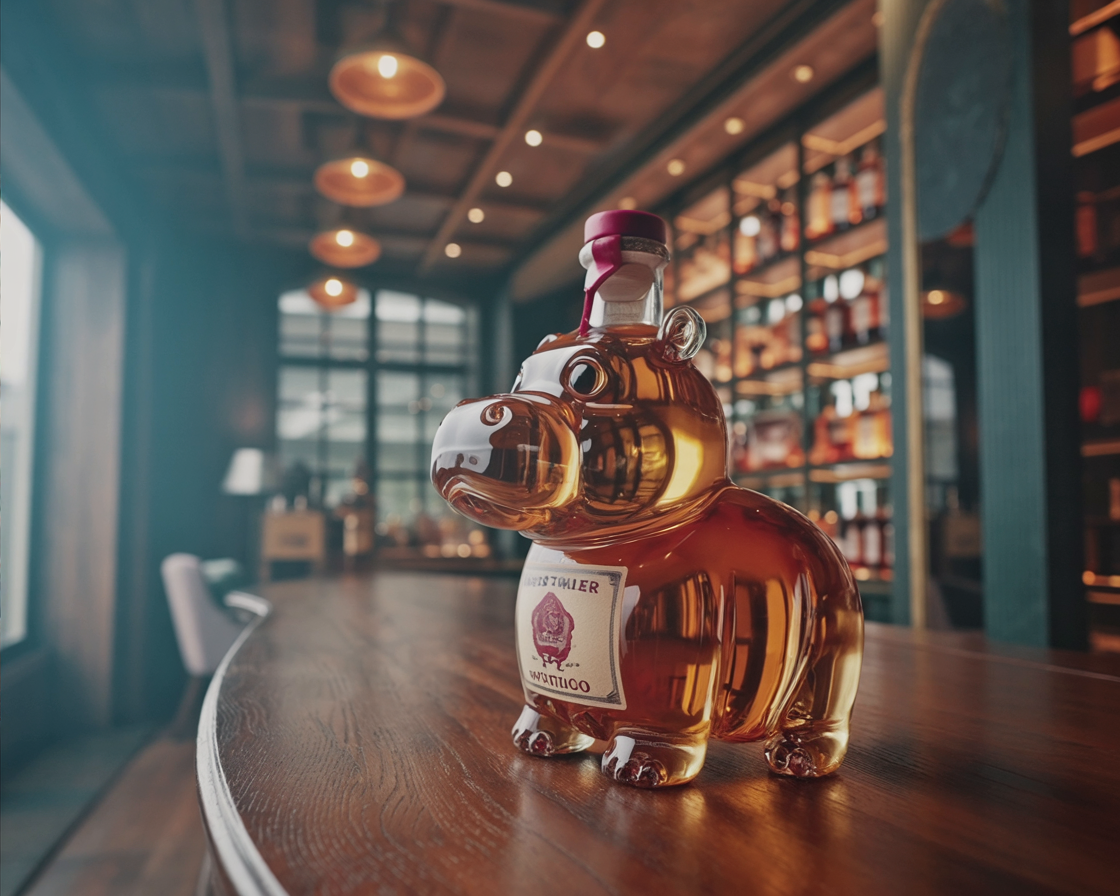 Bouteille de Whisky - Édition Hippopotame