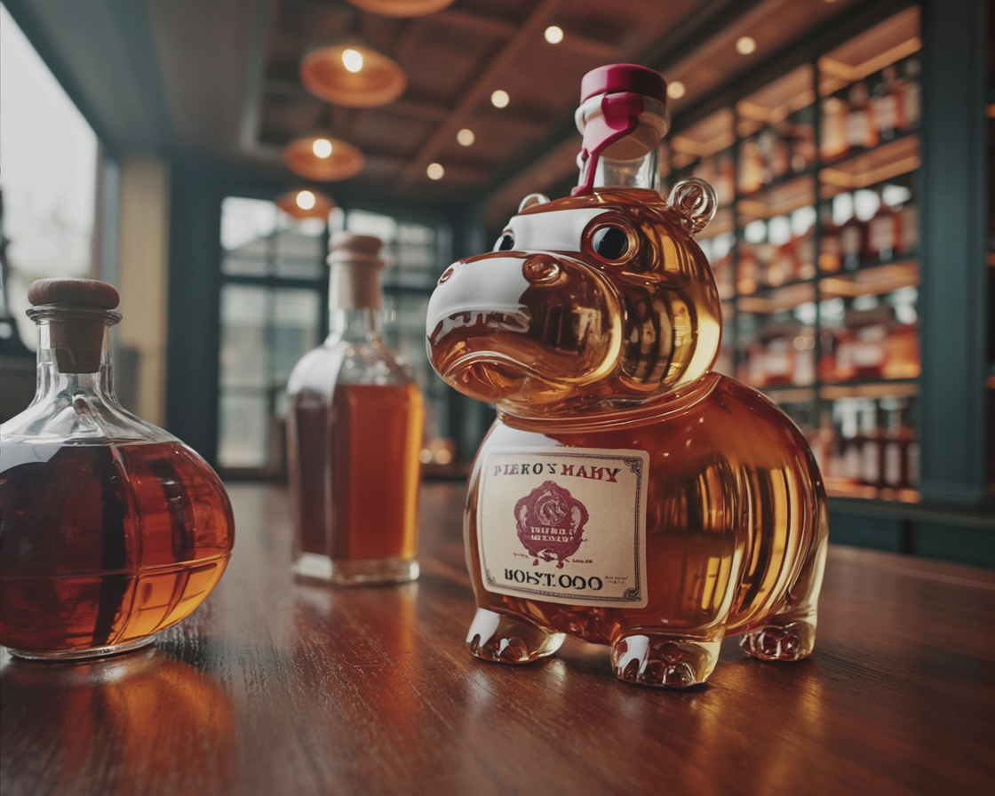 Bouteille de Whisky - Édition Hippopotame