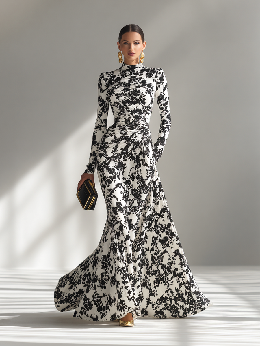 Damiana | Robe enveloppante en mélange stretch