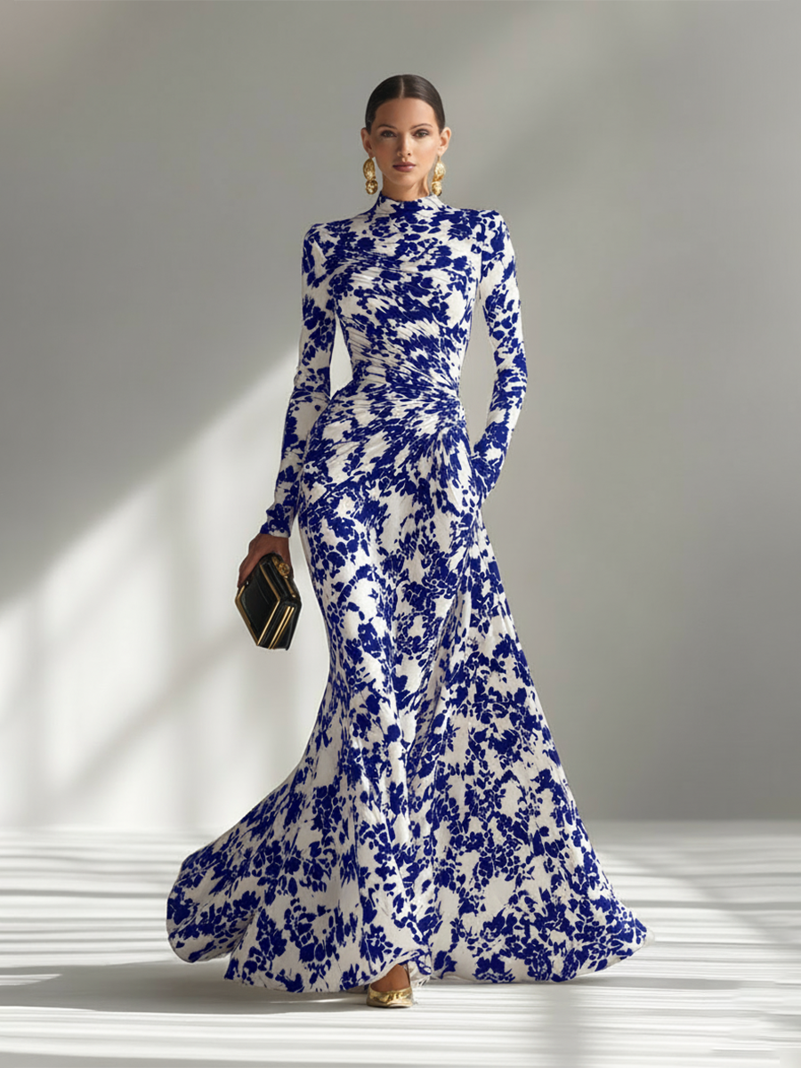 Damiana | Robe enveloppante en mélange stretch