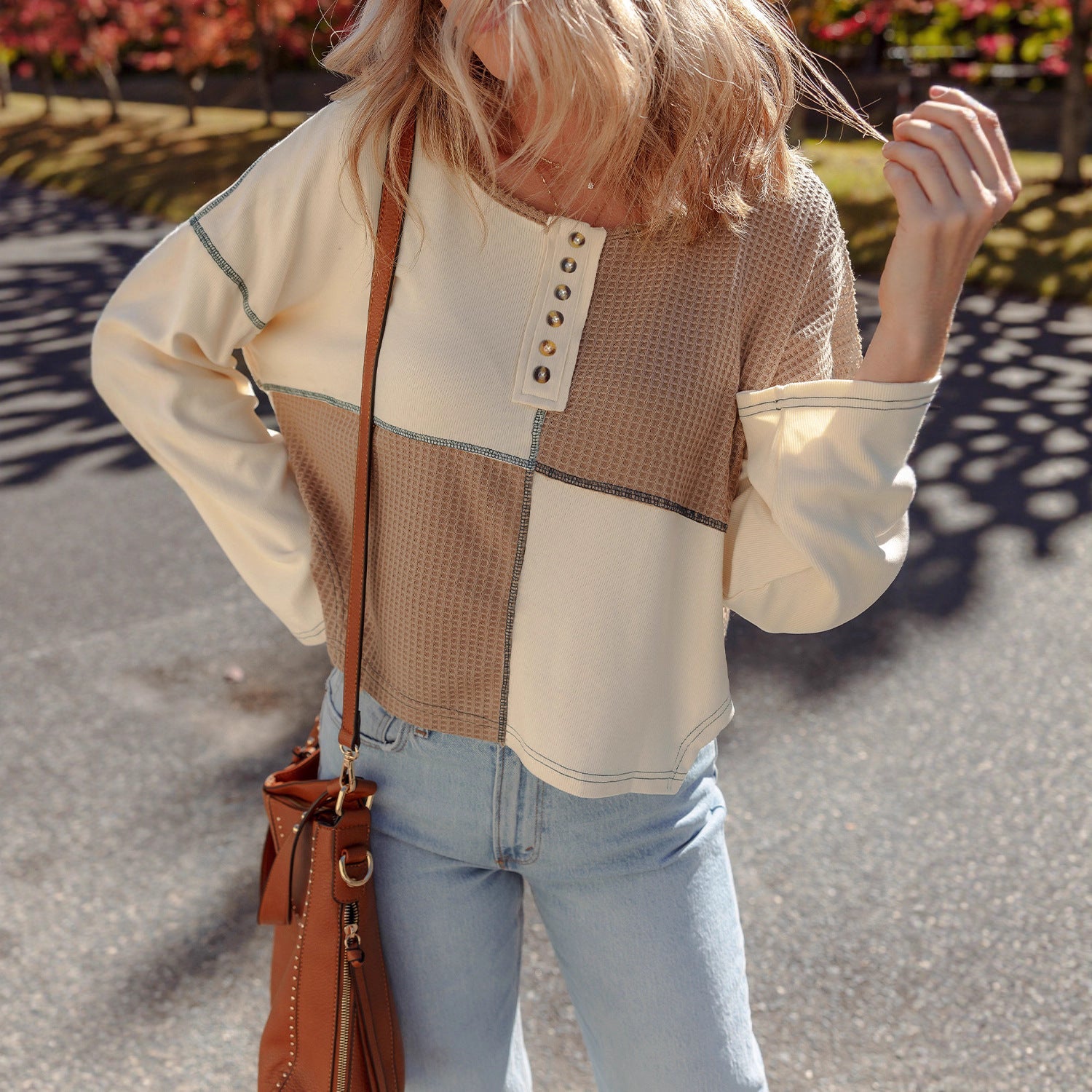 Almée™ | Pull patchwork à col rond