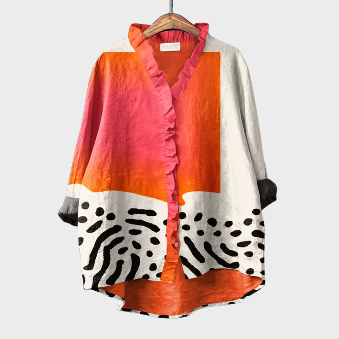 Louise | Blouse d’Été Élégante en Lin