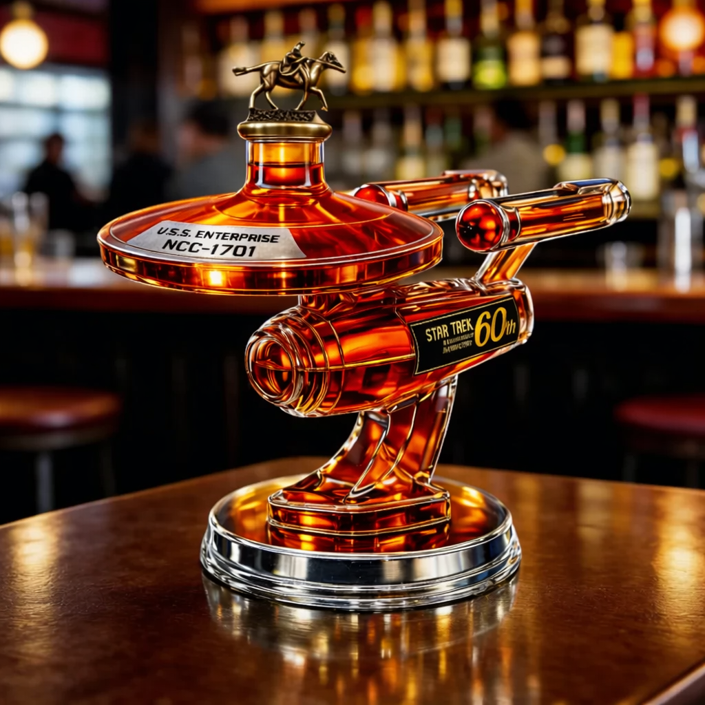 Bouteille de Whisky du 60e Anniversaire de l'USS Enterprise