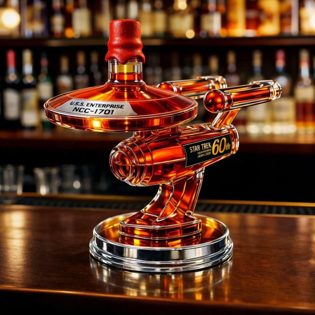 Bouteille de Whisky du 60e Anniversaire de l'USS Enterprise