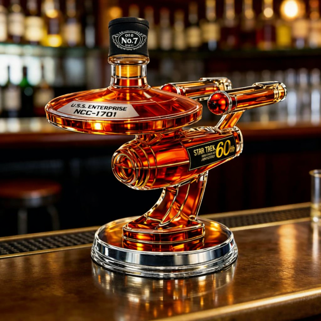 Bouteille de Whisky du 60e Anniversaire de l'USS Enterprise