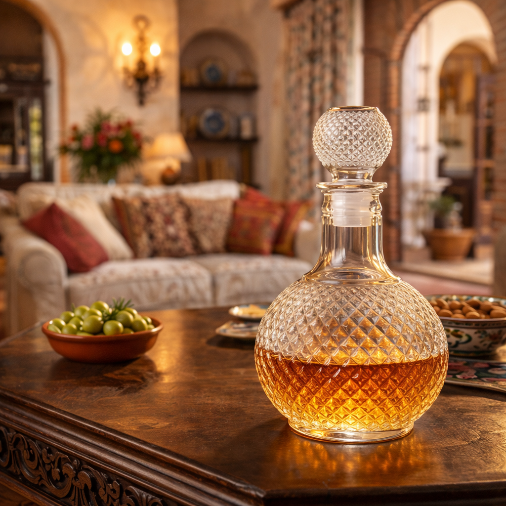 Bouteille de Whisky – Édition Cristal Taillé avec Bouchon