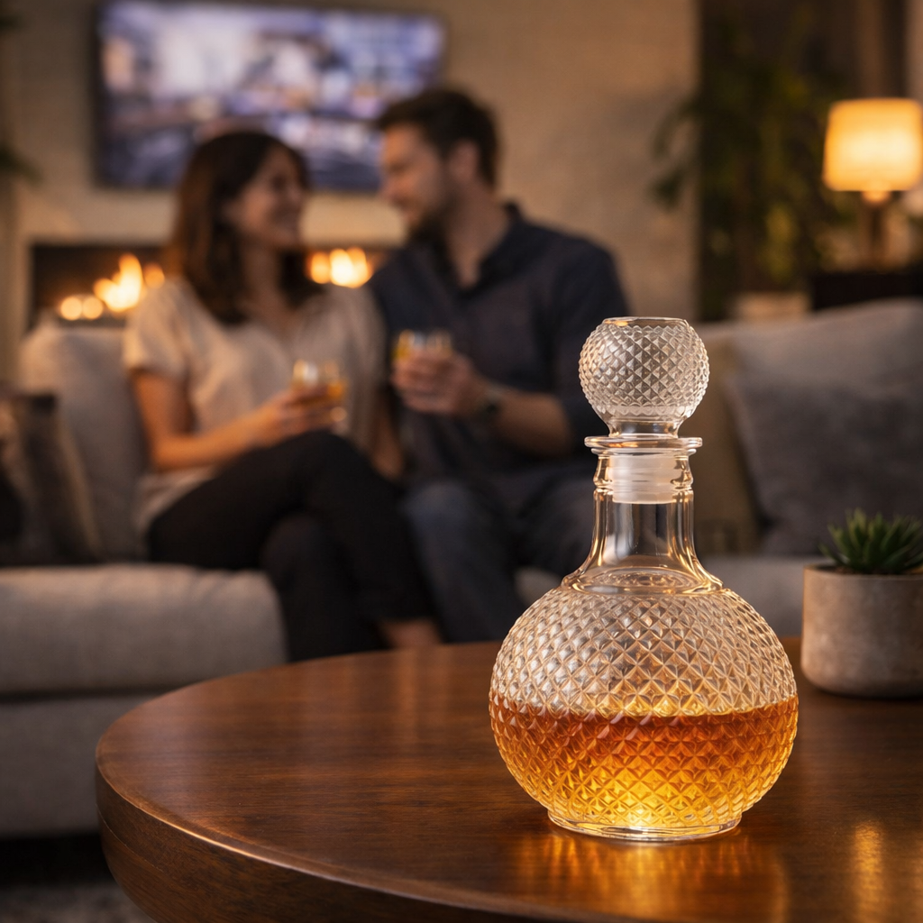 Bouteille de Whisky – Édition Cristal Taillé avec Bouchon