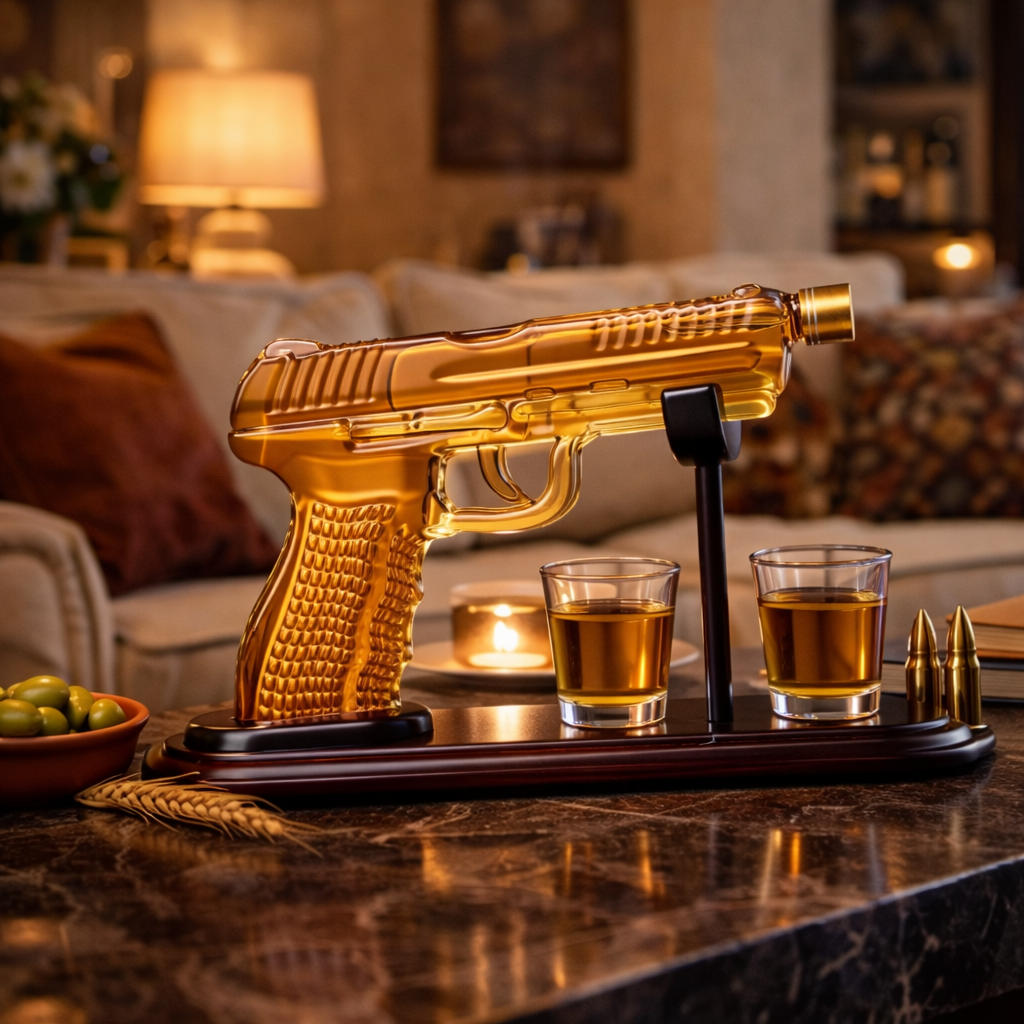 Bouteille de Whisky – Édition Set de Pistolet avec Verres