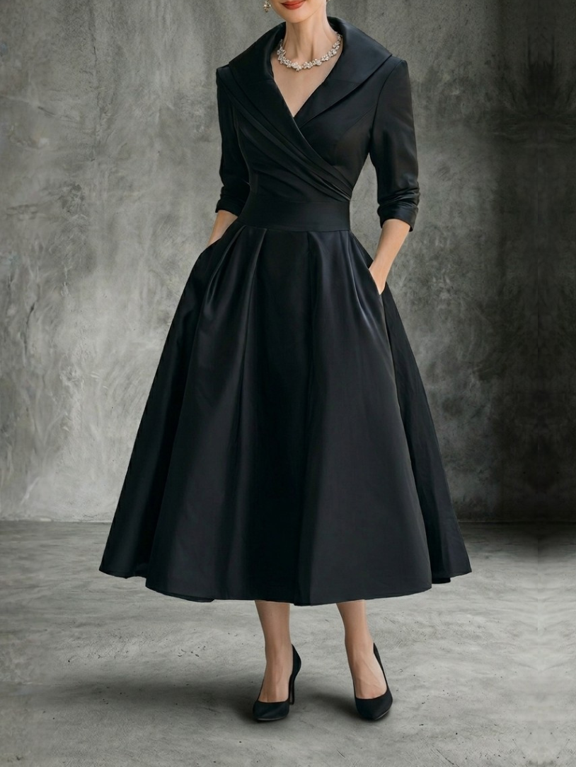 Lina | Robe midi en satin