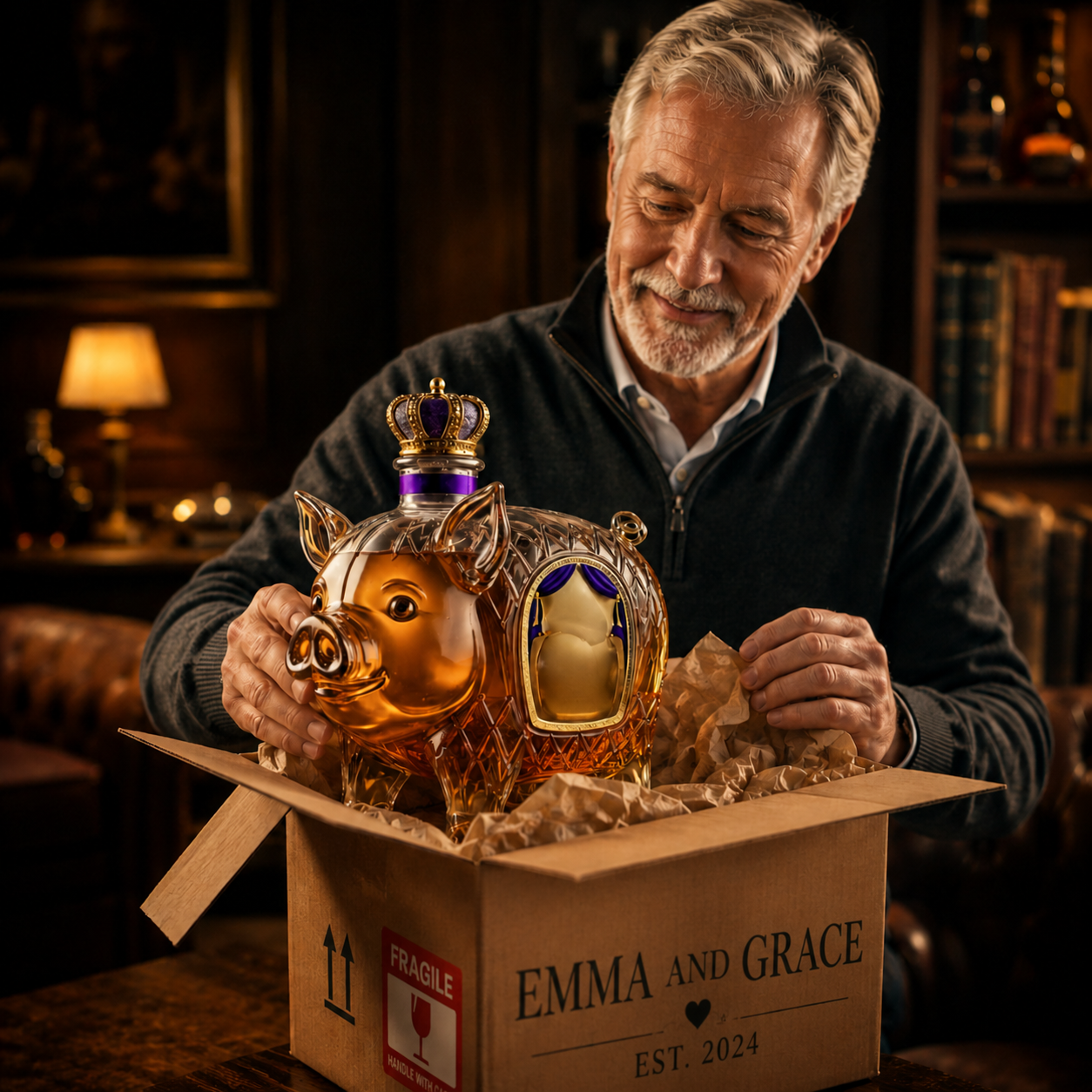 Bouteille de Whisky - Édition Porc