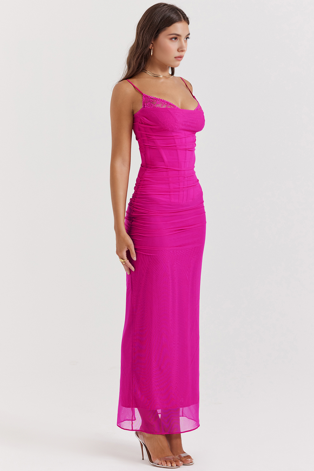 Claire | Robe en Réseau avec Dentelle